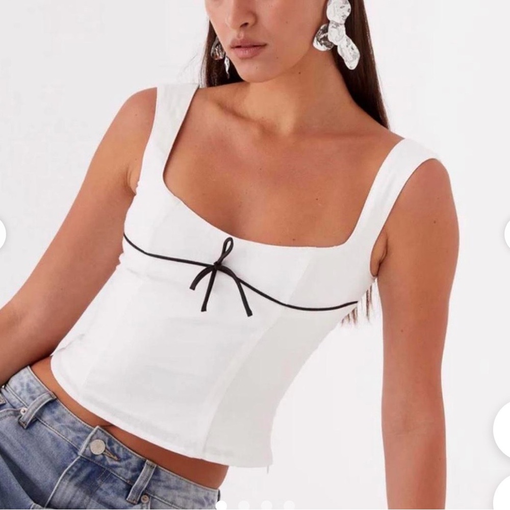 Peppermayo White Cadence Top, 100% Cotton, XXS